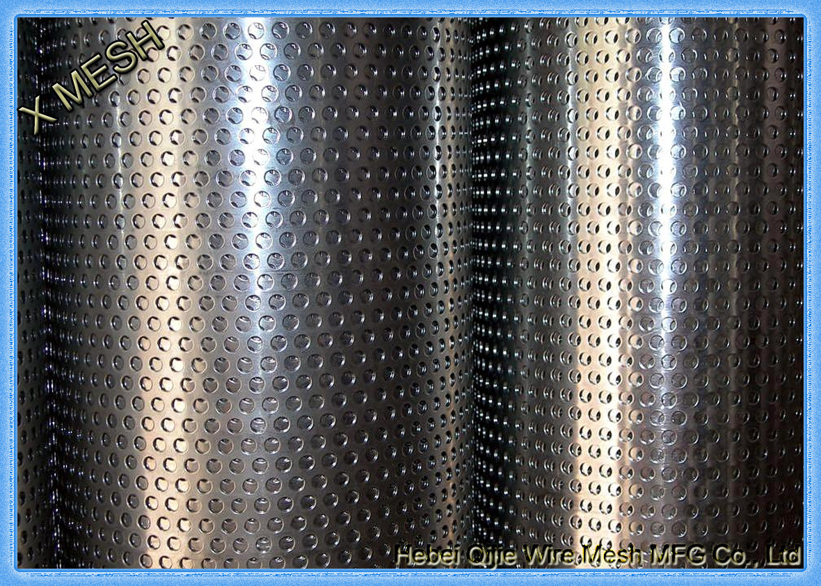 2mm Stainless Steel Perforated Metal Mesh Sheet Round Hole Punched Openings