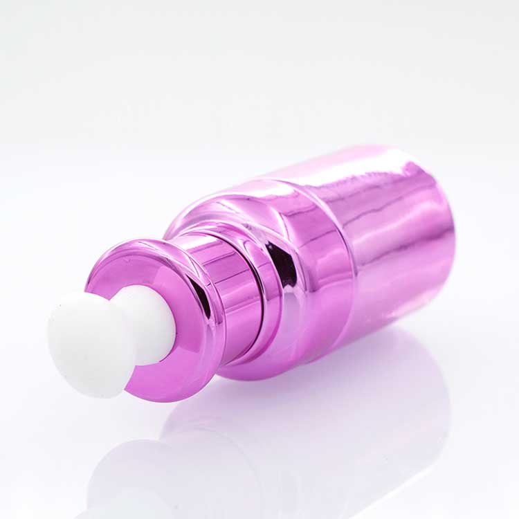 light smooth 100ml Glass Dropper Bottles Purple Painting with rubber head