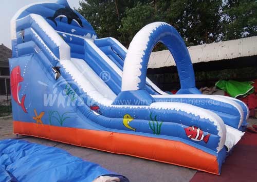 Large Commercial Inflatable Water Slides For Adults Fireproof PVC Material Made