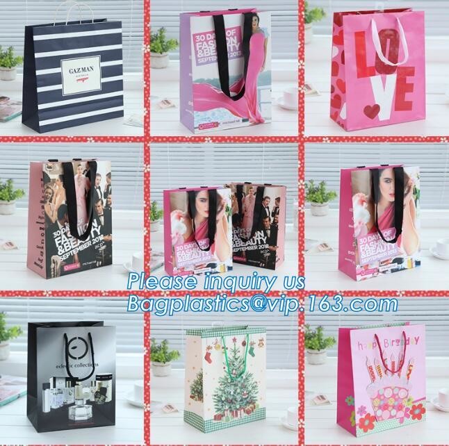 Cheap Customized Pink Printed Paper Shopping Bag For Clothing and Gift,Recycled Luxury Paper Bags & Retail Carrier Bags