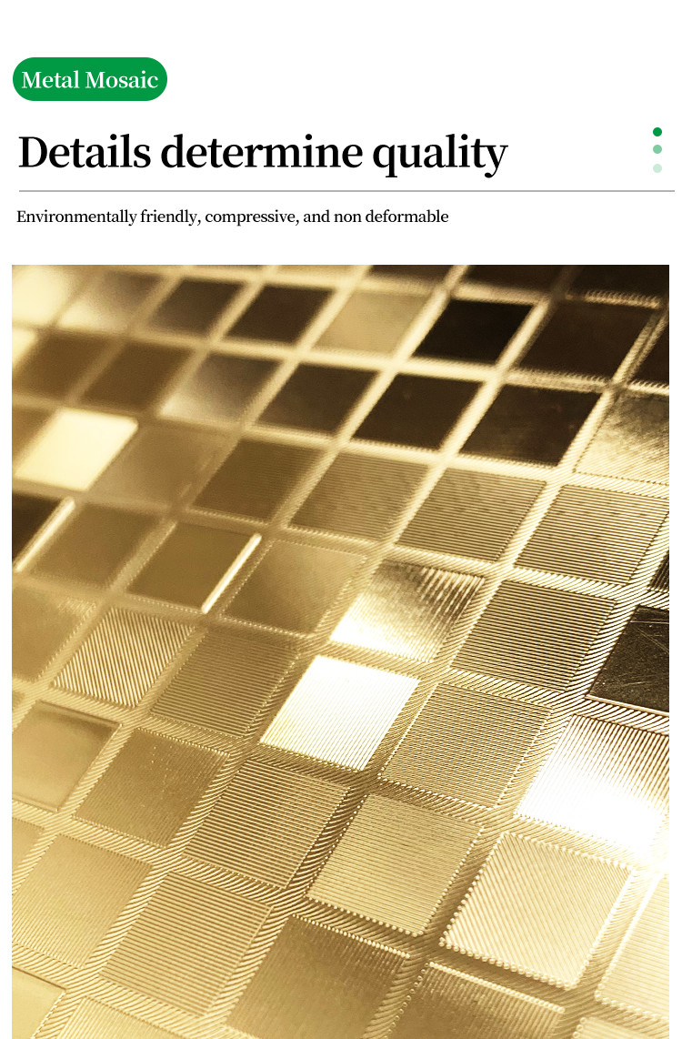 High Quality New Product Golden Metal Mosaic Bamboo Charcoal Co-Extruded Wood Veneer Panel