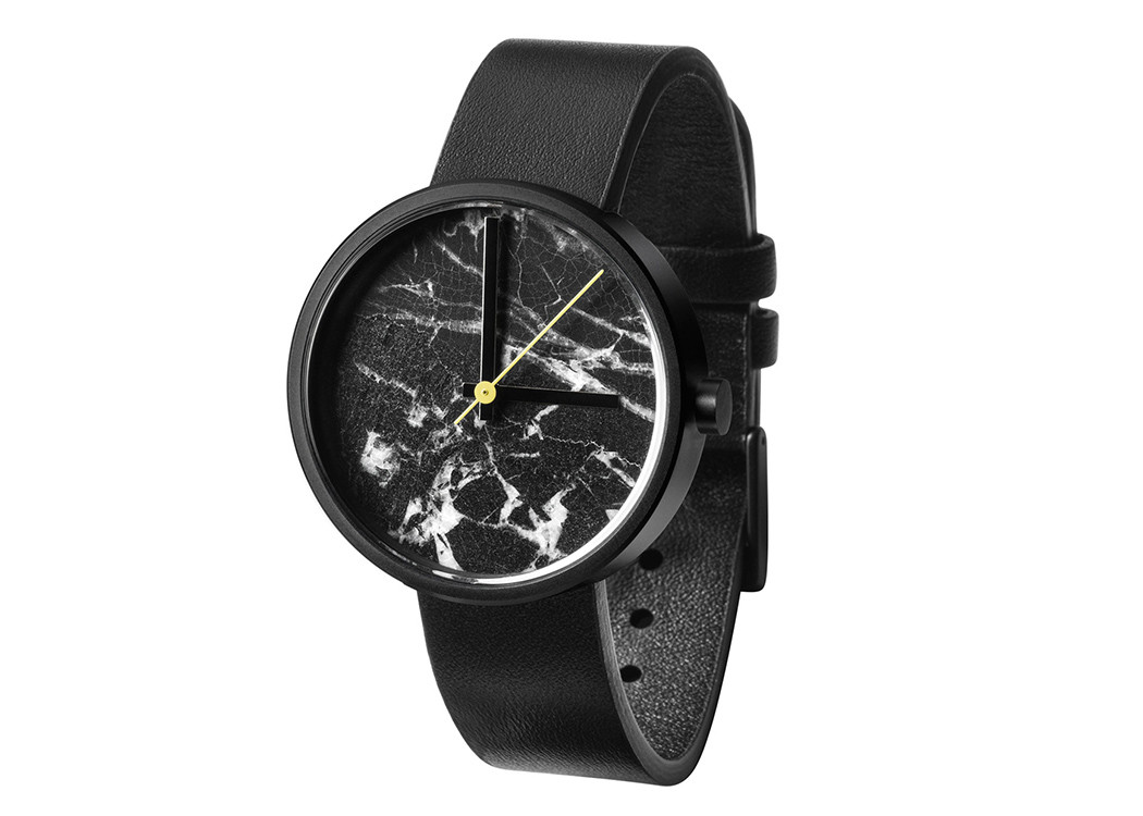 High End Unisex Marble Wrist Watch , Marble Dial Watch PVD Coating Color