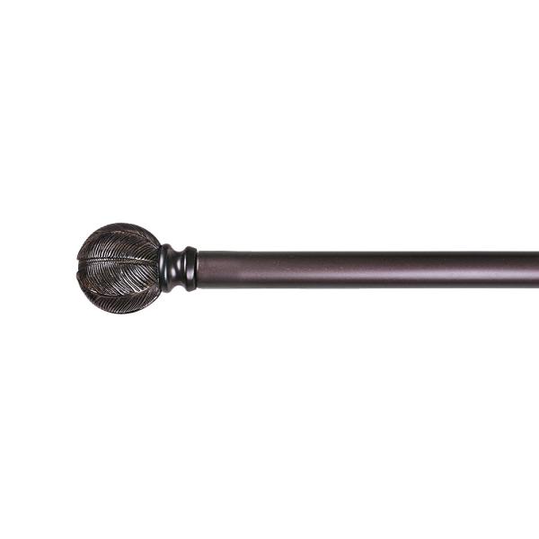 Package Carton Resin Curtain Pipe With Cylinder Shape Finials Customizable