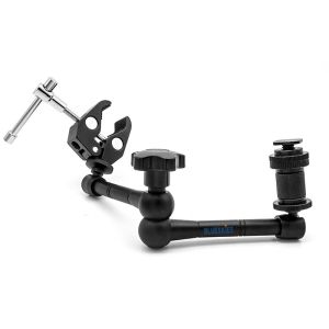 11 inch Articulating Magic Arm with Super Clamp for Camera, LCD Monitor, LED