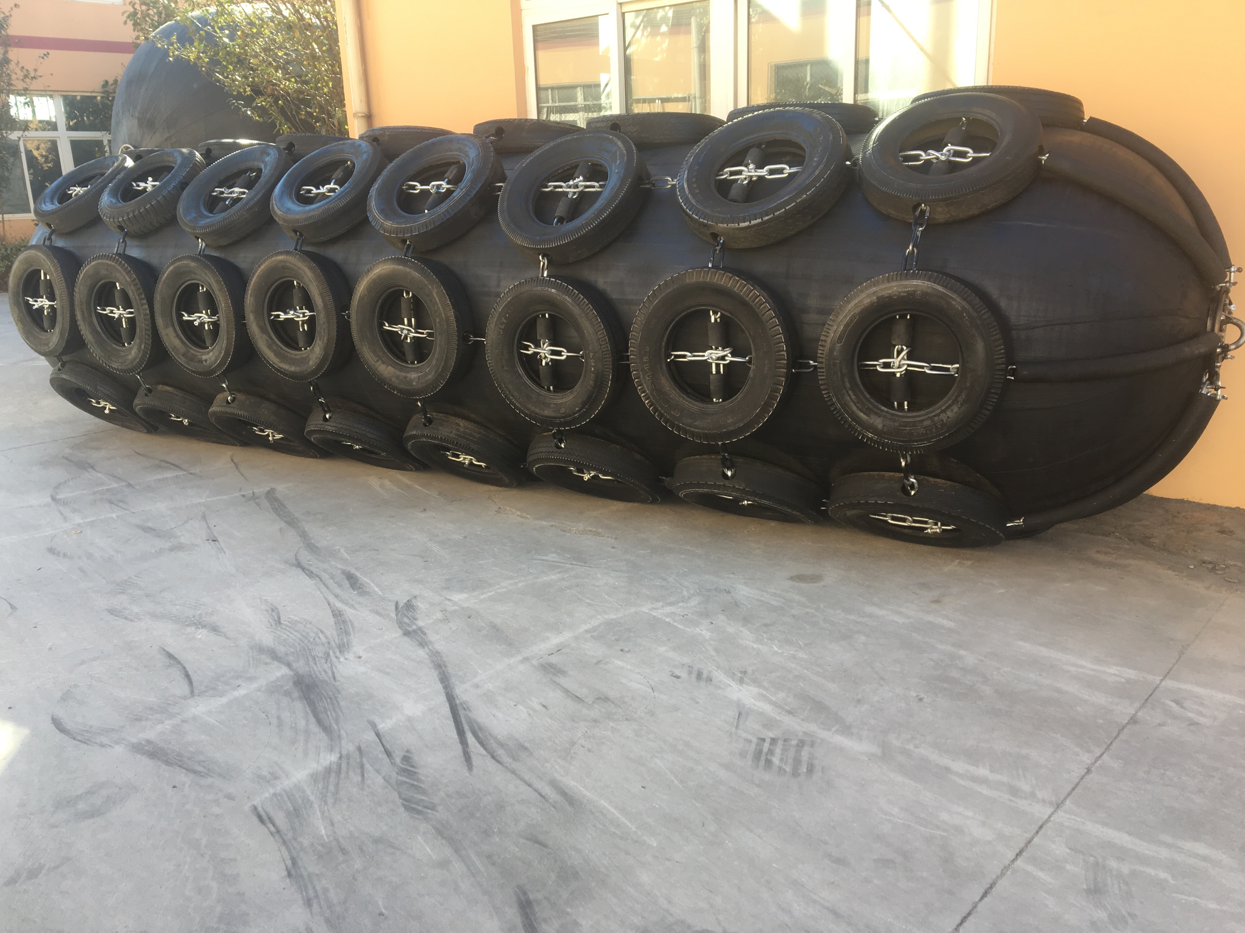 D3000 X L5000 Marine Pneumatic Rubber Fenders Winding Scratch Resistance