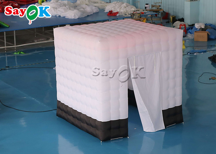 Inflatable Party Tent 2.5m / 8ft White Square Blow Up Photo Booth Tent With Led Light