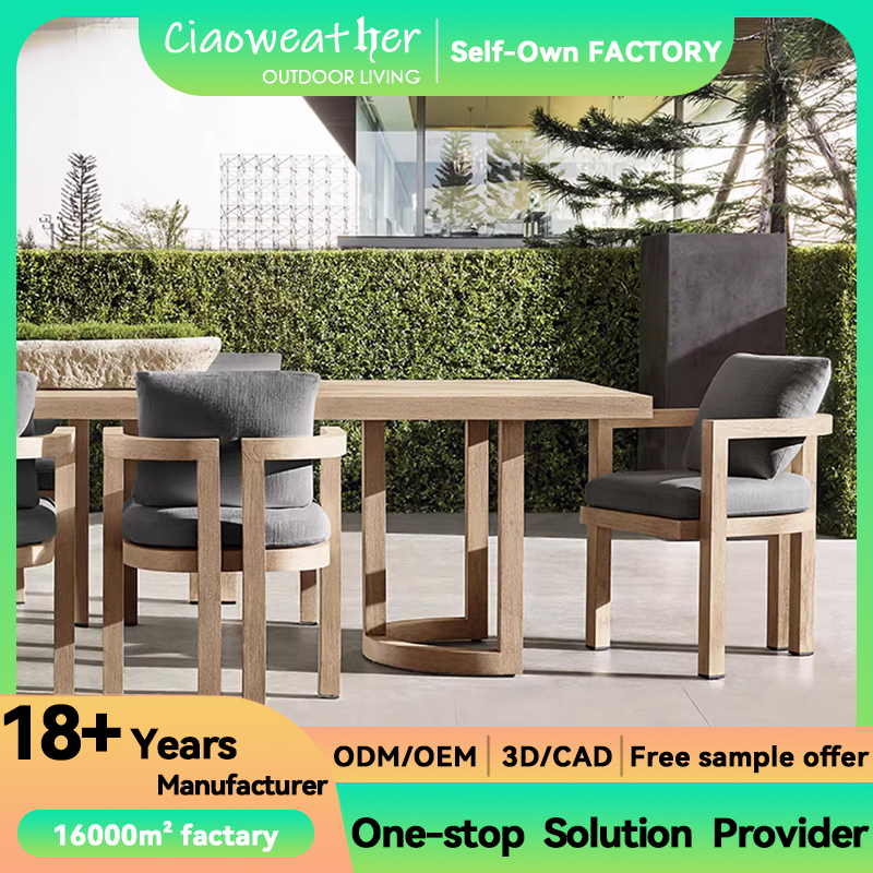 Waterproof Teak Garden Chairs for Outdoor Spaces in Hotel Restaurant and Home Settings