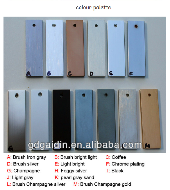 Kitchen cabinet aluminium profile 800mm bright light aluminium profile edge bending trim