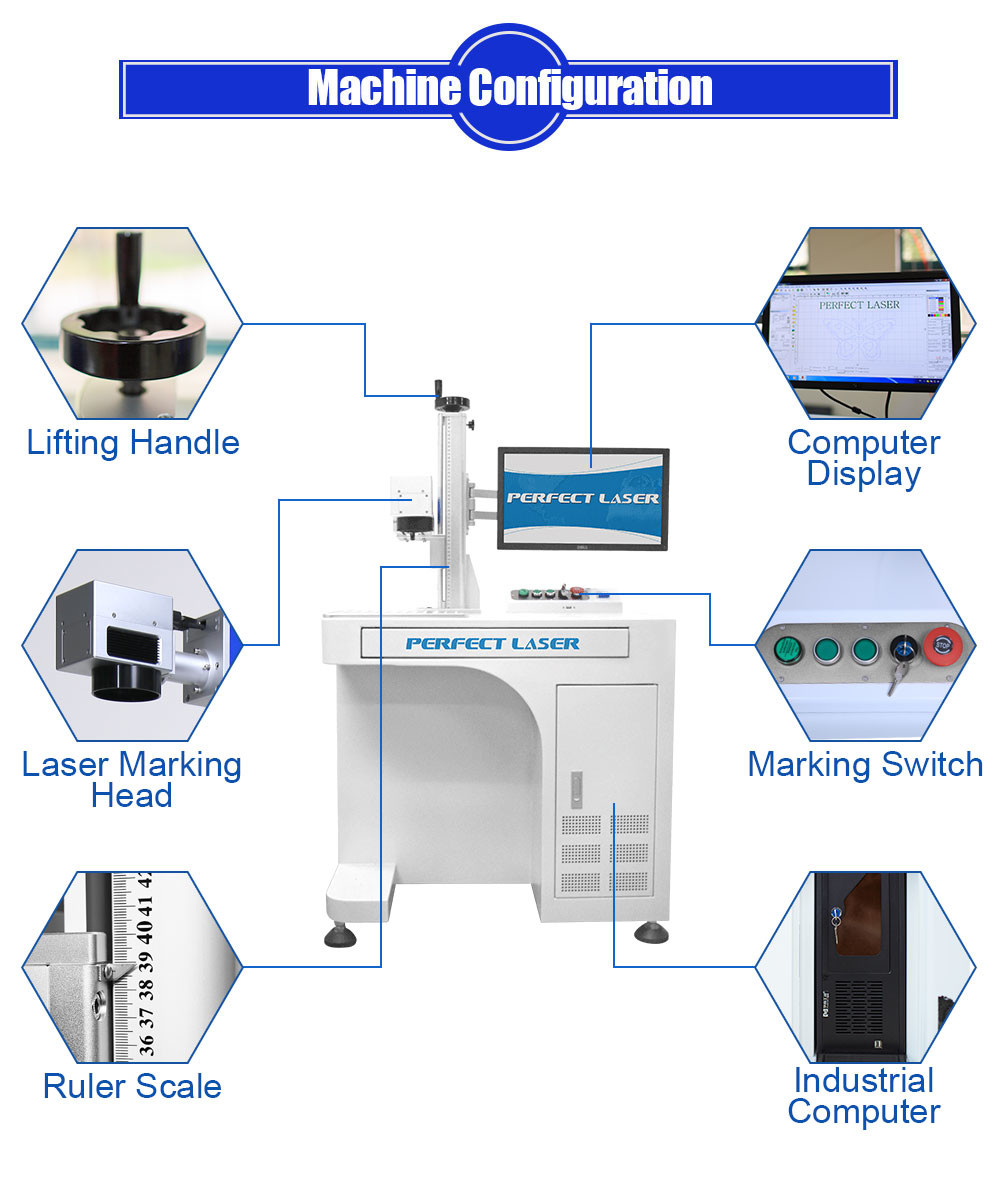 Air Cooling CNC Laser Marking Equipment With High Etching Depth , 1 Year Warranty