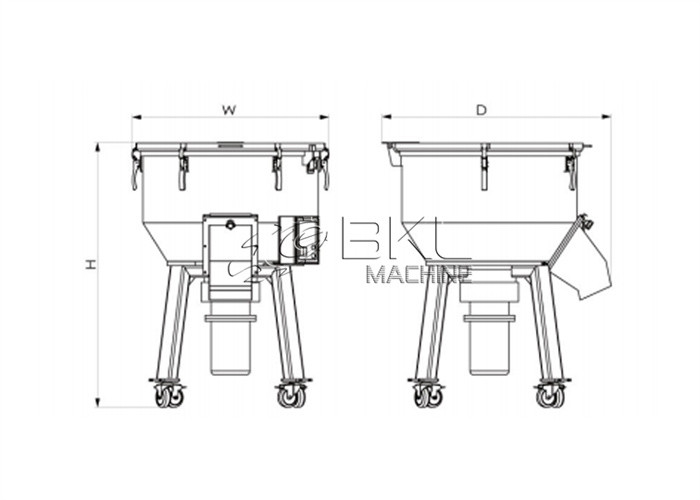 Stainless Steel 304 Pvc Mixing Machine 500L Resin Plastic Color Mixer