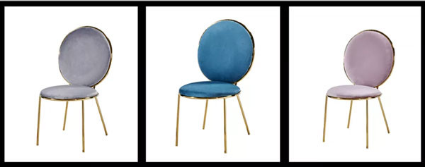 Modern Fashion Pink Velvet Modern Leisure Chair For Wedding Event Dining Room
