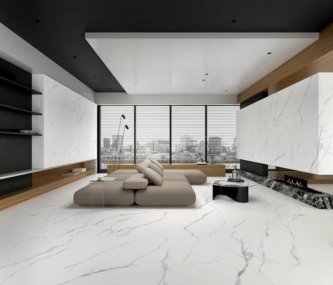 Carrara Exterior Floor Tiles And No Fade 1200x1200x9mm White Baby Face Glazed Porcelain Tile For Decoration And Hotel