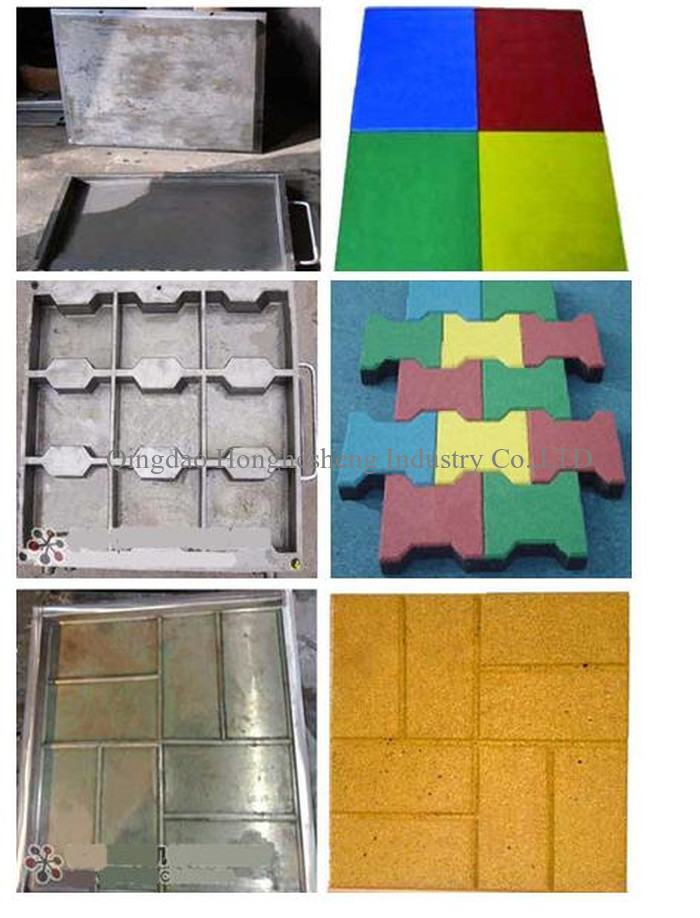 Ce Iso 200t Four Column Rubber Tile Making Machine Vulcanizing Rubber Brick Making Machine