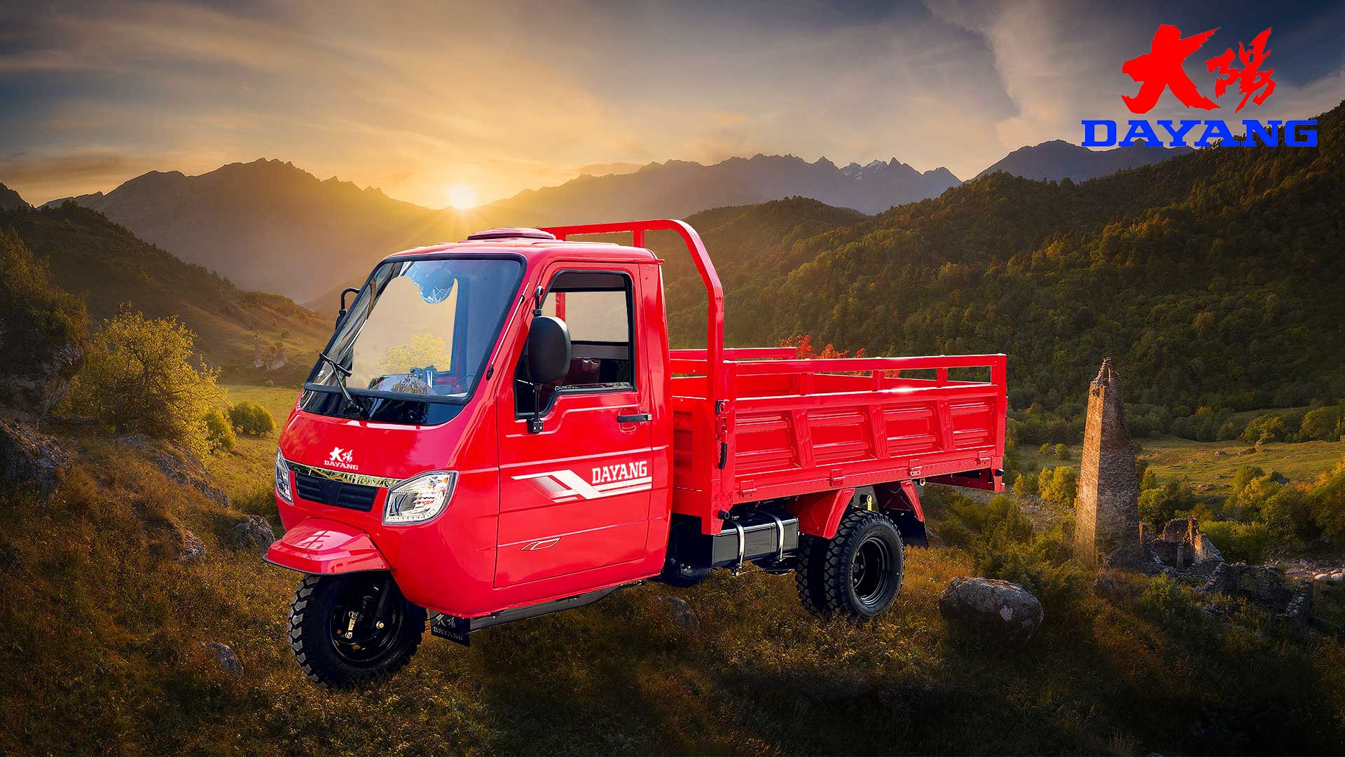Design DAYANG 2022 Closed Body Type 1000W Trike Tuk Tuk Lifan Motorcycletuk Tricycle