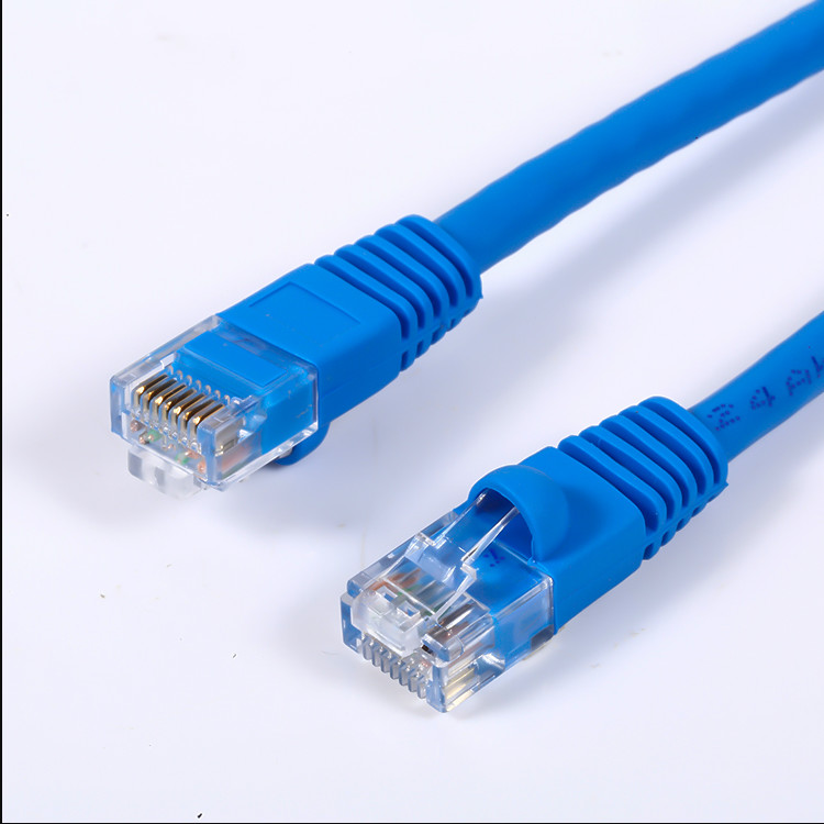 RJ45 Connector PVC Jacket UTP FTP Indoor Cat5e Patch Cord , 10m Cat5e Ethernet Cable