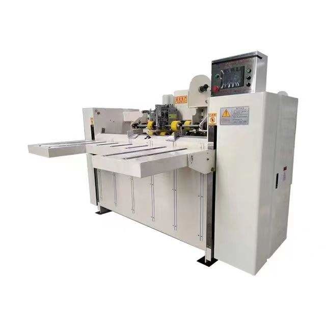 China Semi Auto Corrugated Box Stitching Machine Hand Fold Feeding Stapling on sale