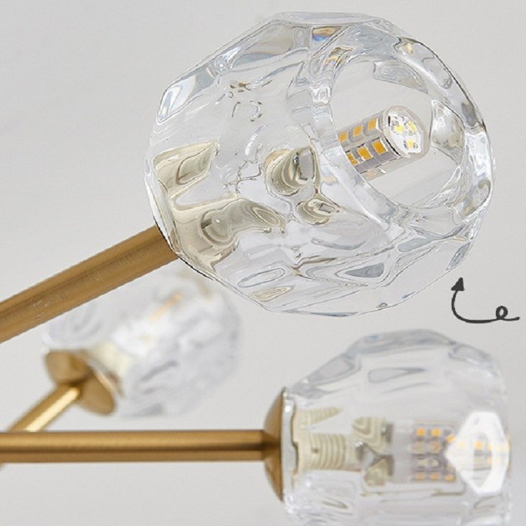 G9 Decoration Bronze Modern Glass Pendant Chandelier