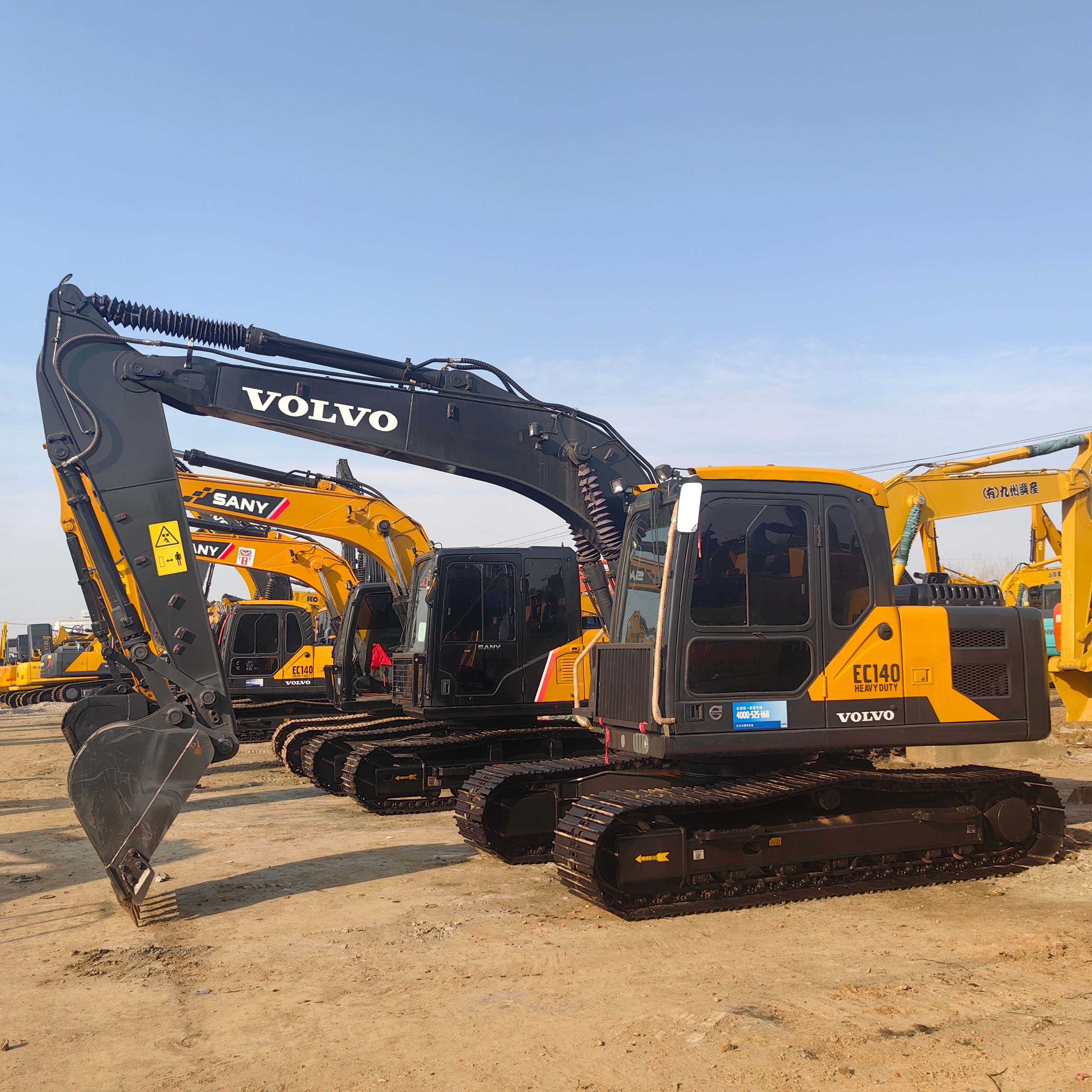 Original Import Used Excavator 14Ton Volvo Ec140 Machine Adopts Hydraulic Digger