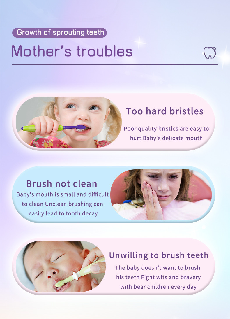 Waterproof Ultrasonic Sonic 360 Degree Baby Children Kids Auto O-Shape Electr Toothbrush