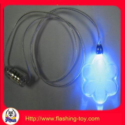 PS customized color logo Flashing Led Necklaces for for promotion / holiday