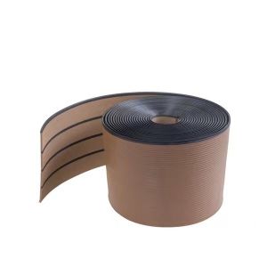 Fireproof Soft PVC Boat Deck Floor/Plastic Soft Decking with 50mm Width