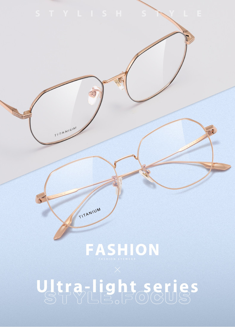 Geometric Round Full Rim Titanium Eyeglasses Prescription Trend