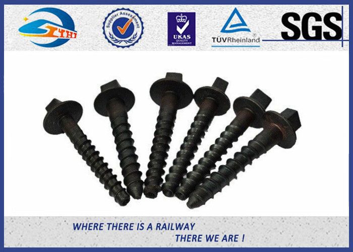 Bronze / Iron / Aluminum Railway Sleeper Fixing Screws 10.9 Grade