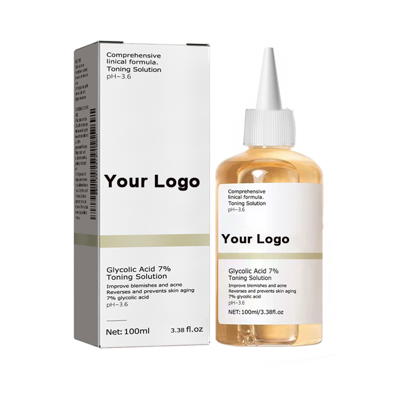 Private Label 7% Face Toner Glycolic Acid Toning Solution Dry/Oily/Sensitive Skin Care Face Exfoliator Spray for Adults