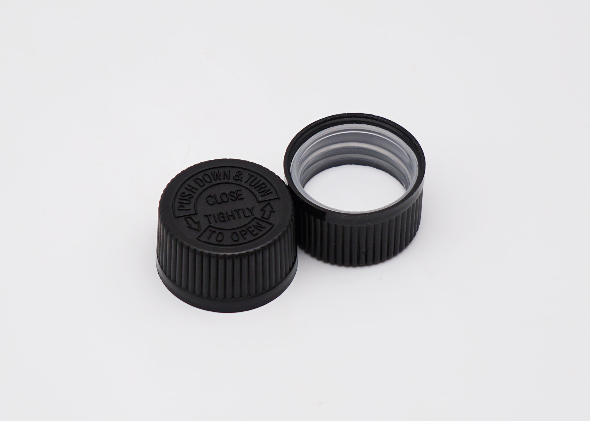 Ribbed Closure 28mm Child Resistant Caps BPA Free For Personal Care