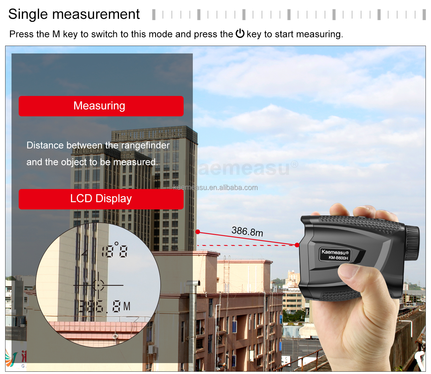 High-precision fast response laser rangefinder 450M telescope golf rangefinder