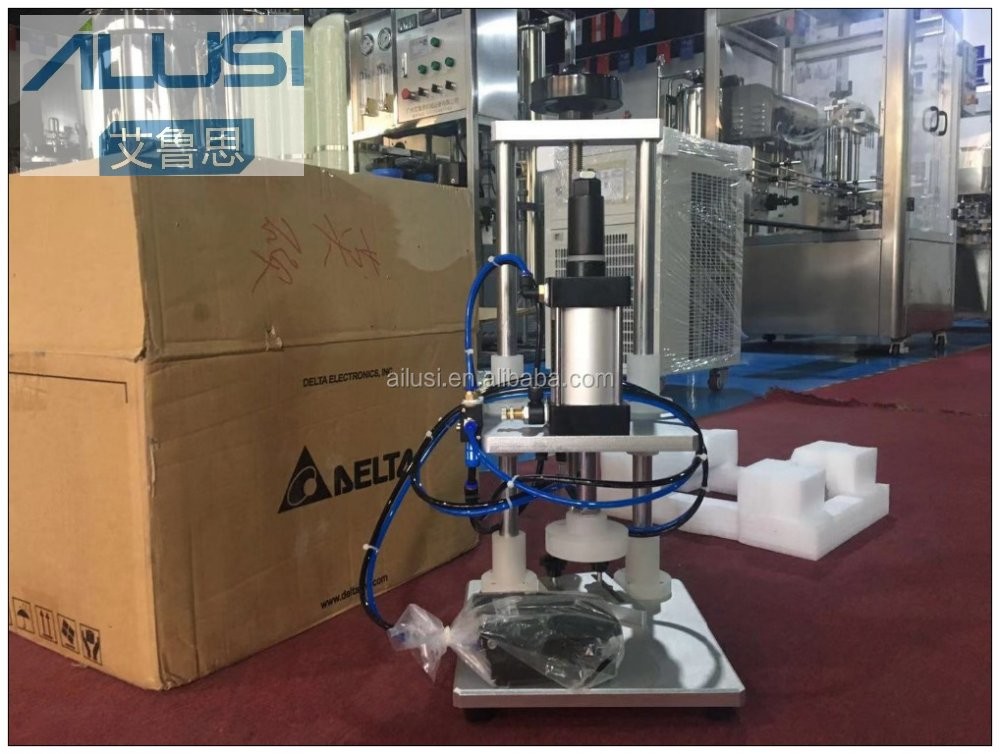 Perfume Industry Hand Perfume Collar Press Spray Glass Bottle Fully Pneumatic Operated Semi Automatic Collar Press Machi