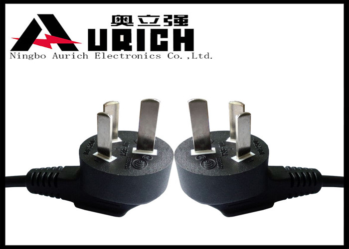 3 Conductor China Power Cord , Electrical Appliance 3 Pin Power Extension Cord