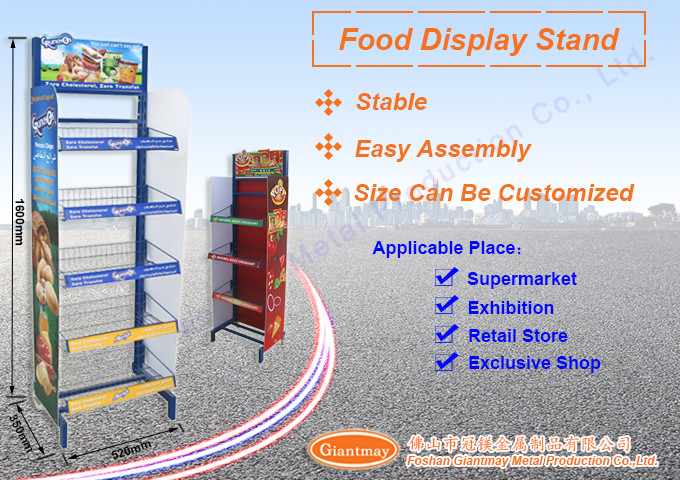 Store Potato Chips Floor Stand Supermarket Shelving