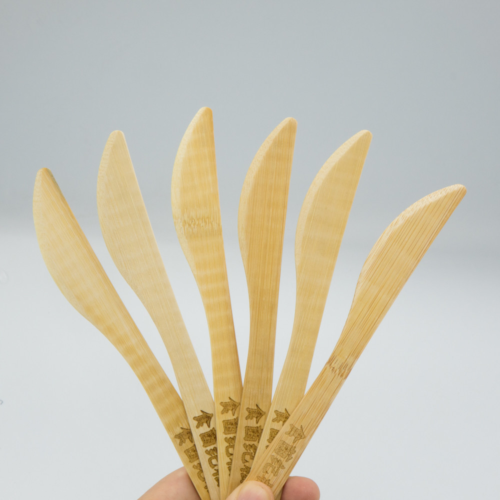 Restaurant Bamboo Knives Forks And Spoons Set 9 Layers 168mm Natural Color