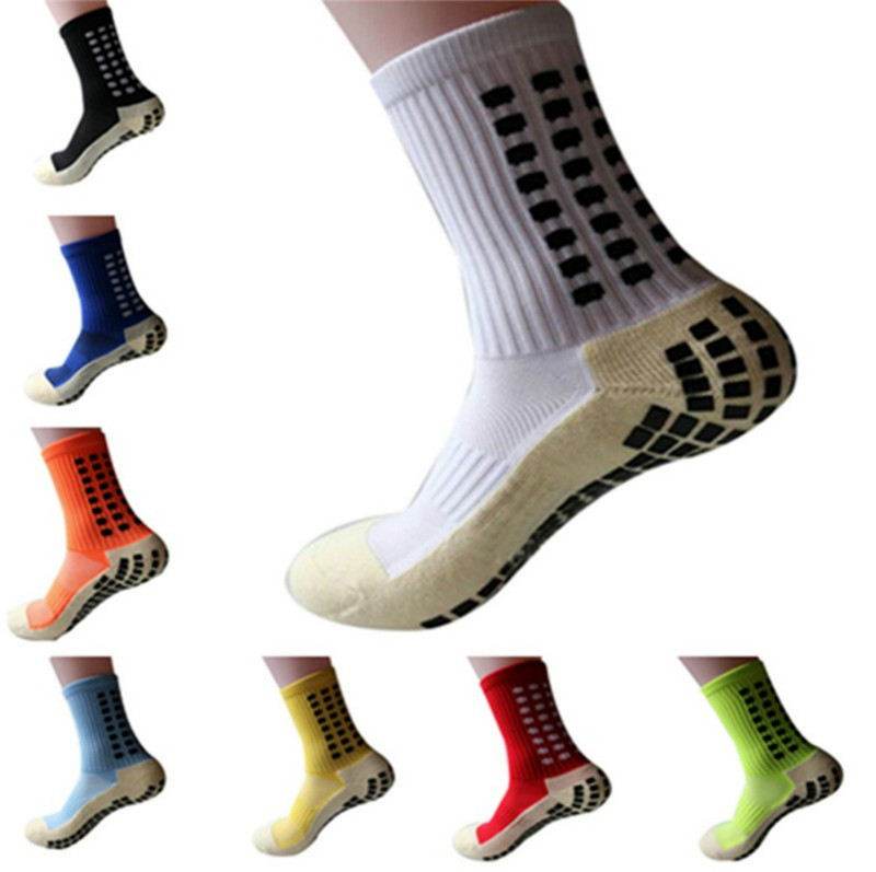 Custom Knitted Anti Slip Cotton Football Socks for Men Quantity 10000