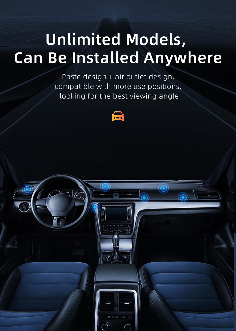 Mirror Magnetic 360 Magnetic Car Phone Holders OEM ODM with 3M Adhesive Paste