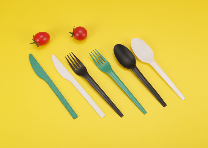 165mm 171mm PLA Biodegradable Disposable Utensils For Canteen