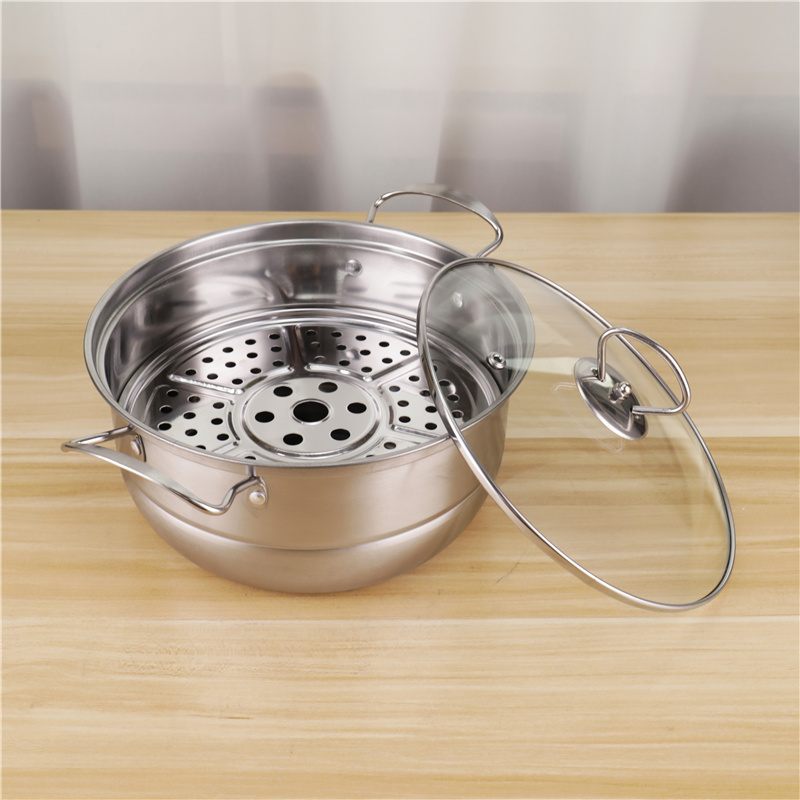 Stainless Steel Kitchenware 12pcs Cookware Set 16/18/20/22/24cm Soup Pot Food Cooking