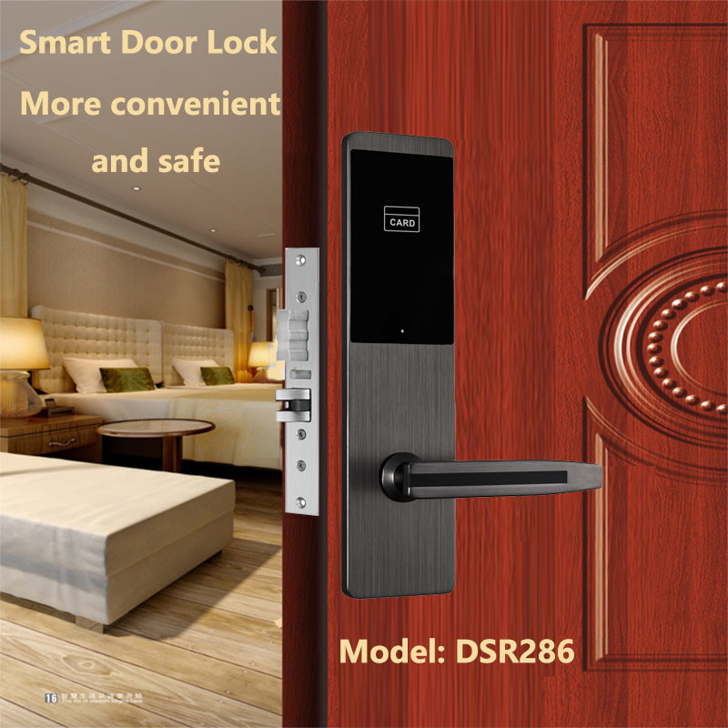 Zinc Alloy Key Card Door Locks 4 Colors Optional With CE FCC Certification