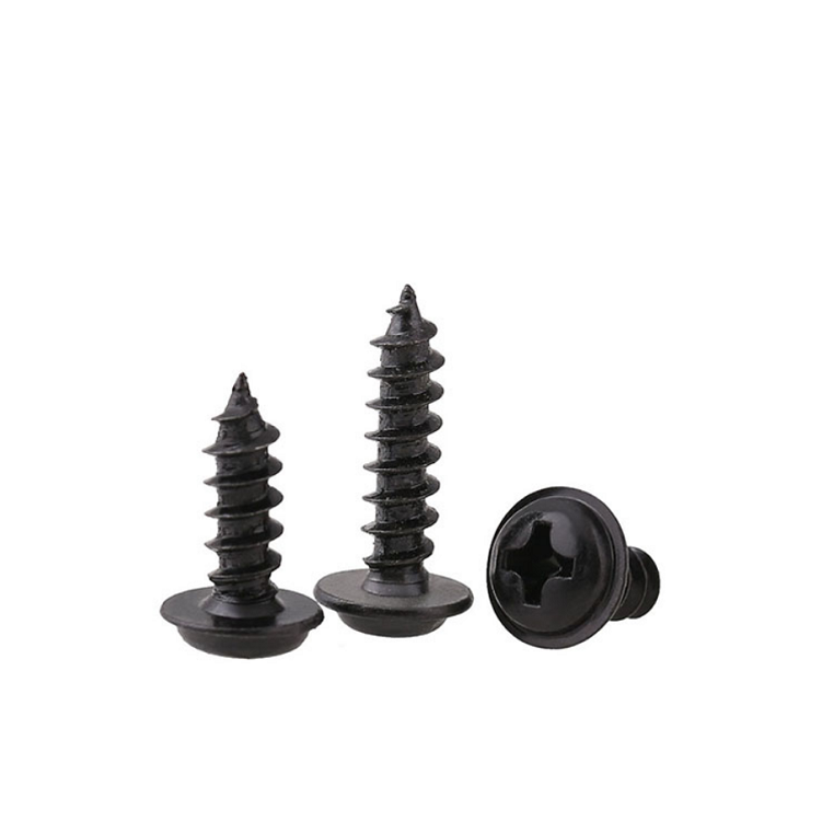 Stainless Steel Black Zinc Pan Washer Head Self Tapping Sheet Metal Screw with Collar