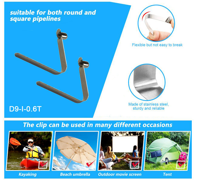 5V-I-0.5T Punching Push Button Spring Clip 65Mn Steel