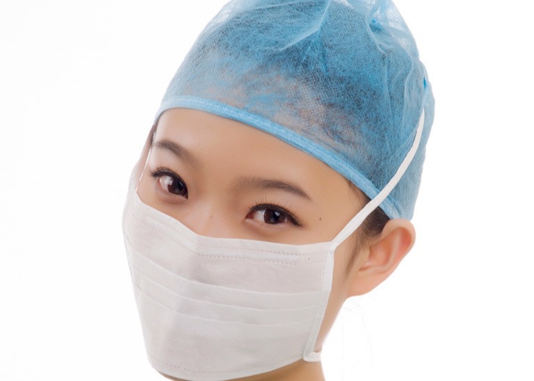 Single Use Non Irritating Medical Tie On Face Mask 9*18cm