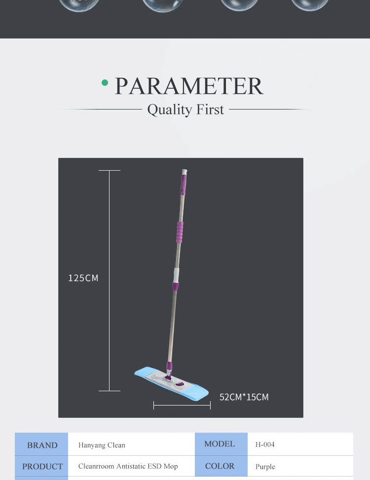 Professional Clean Room Mops , Anti Static Industrial Mops For Cleaning