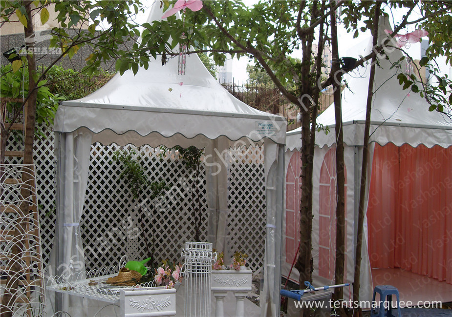 Aluminum Framed High Peak Tent Rentals Available with or without Fabric Wall