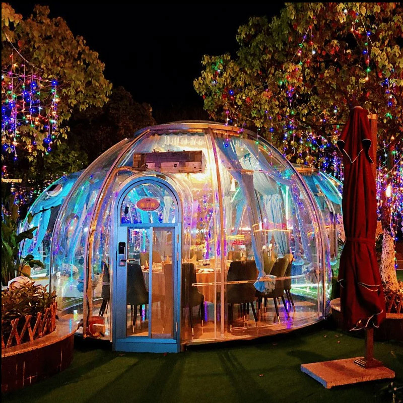 Experience the Great Outdoors in Comfort with Our PC Transparent Dome Tent and Starry Sky