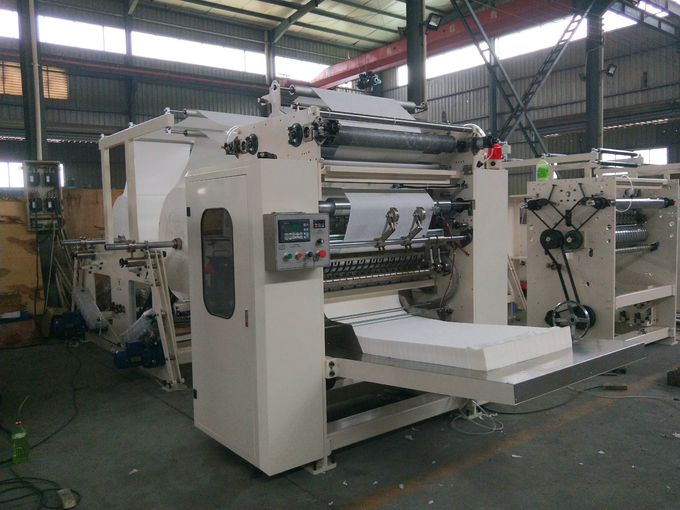 Fully Automatic Facial Tissue Folding Machine PLC 60-100 M/Min Speed