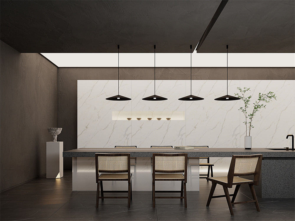 White Marble Slabs And 1420x2700mm Matt Glazed Porcelain Sintered Stone Slab For Backdrop