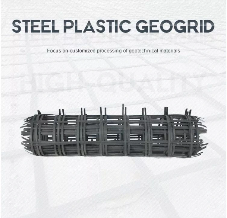 Factory Price 30kn 50kn 60kn 80kn 100kn 120kn Steel Plastic Composite Geogriddriveway Geogrid for Road Construction Geogrid