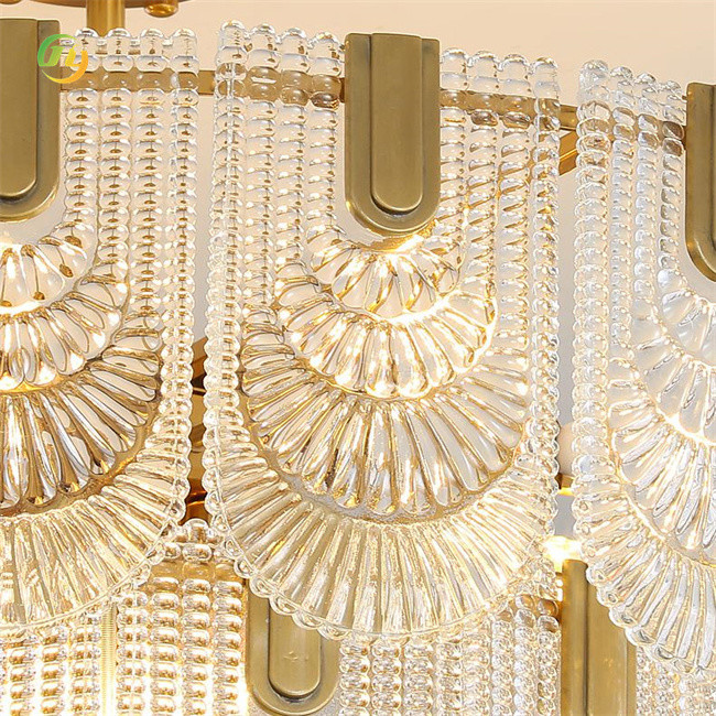 Modern LED Glass Gold Chandeliers Pendant Lights For End Indoor Lighting Needs