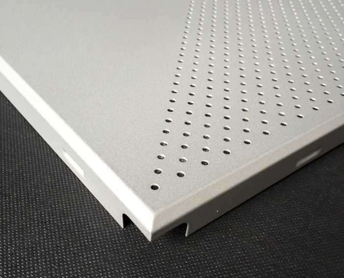 Aluminum / Galvanized Steel 3.0mm Perforated Metal Ceiling With Beveled Edge